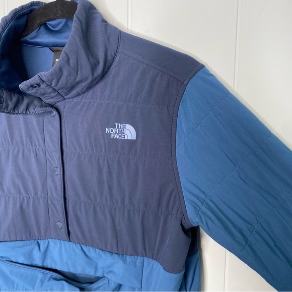 The North Face Pullover 1/4 Button Jacket Blue - Picture 2 of 12